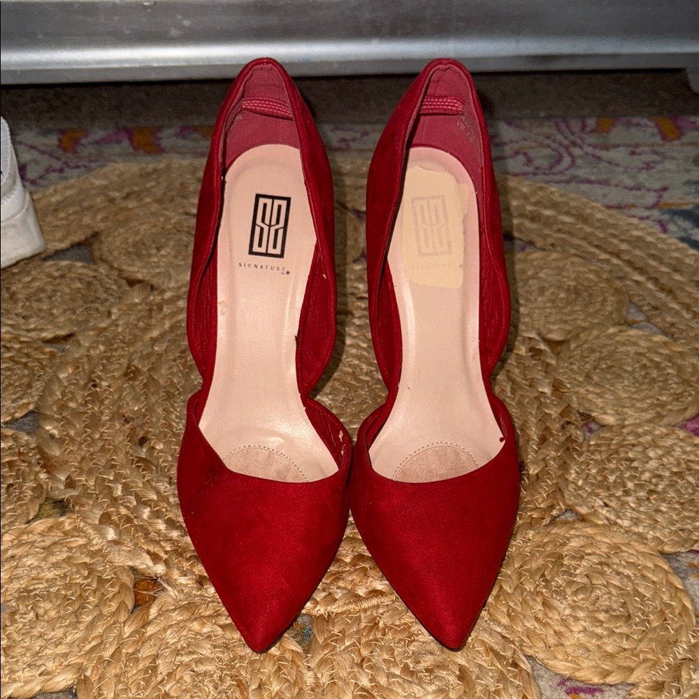 Signature Studio Red Pointed Heels
